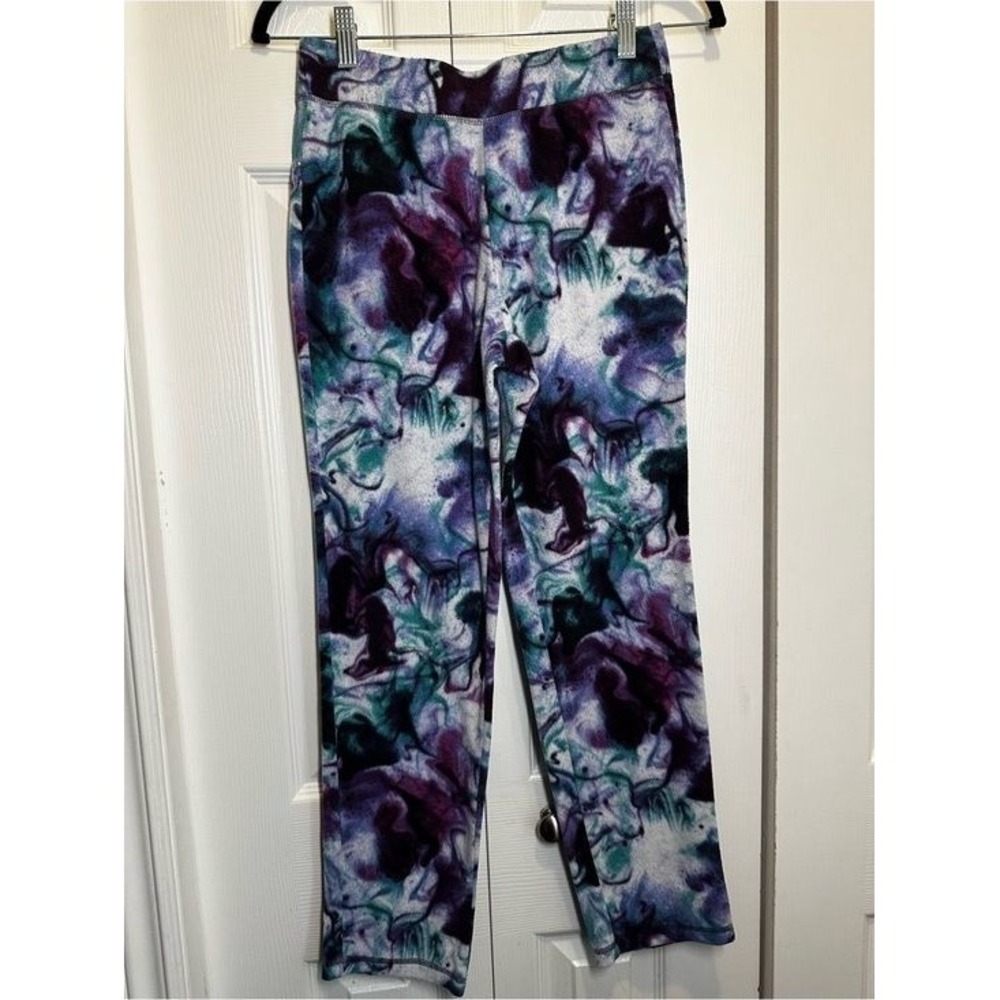 Ripzone Women's Marble-Print fleece Pants in Purple & Teal #115